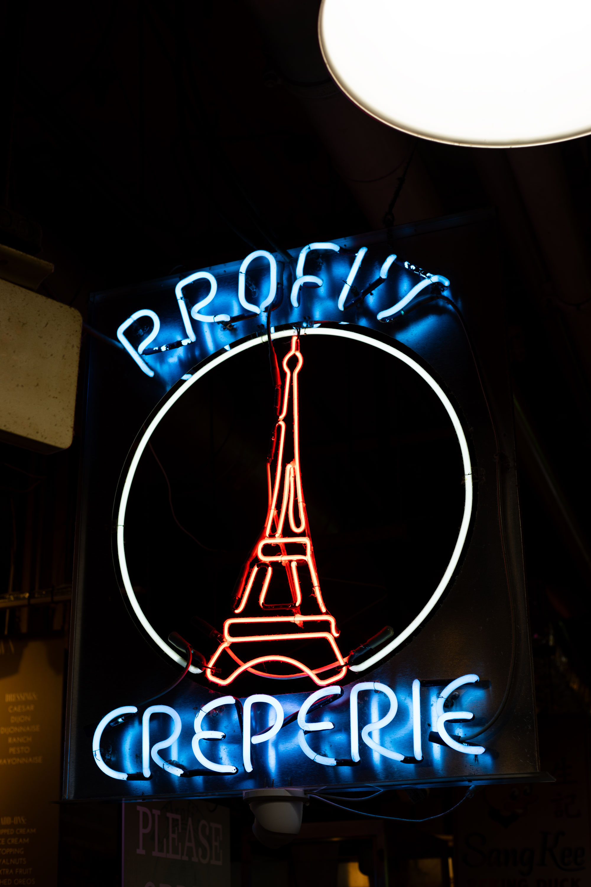 Profi's Creperie neon sign