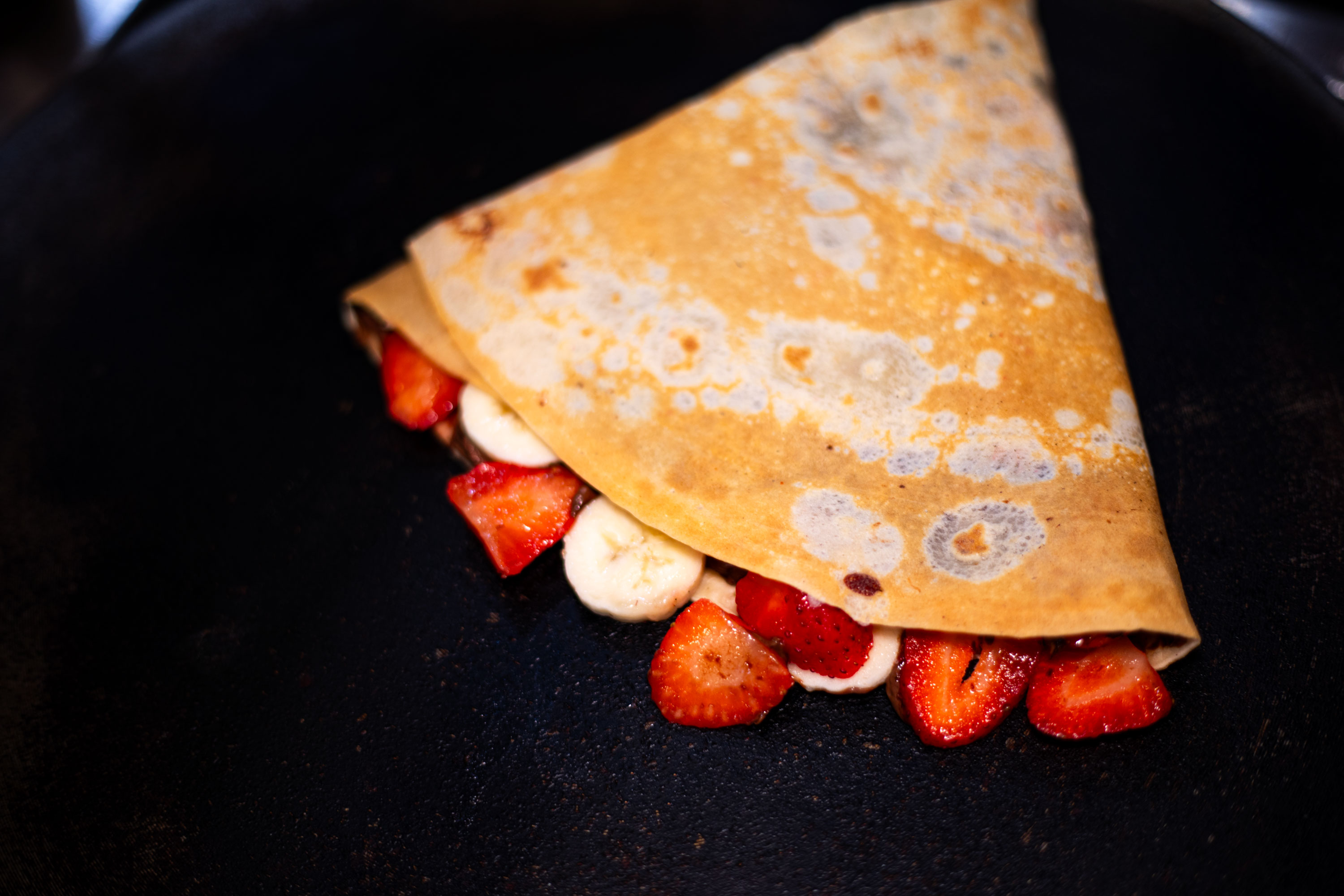 Strawberry banana crêpe